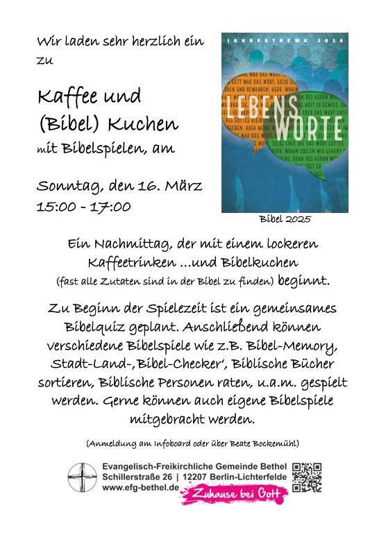 Bibel 2025 Bibel Spiele Nachmittag 