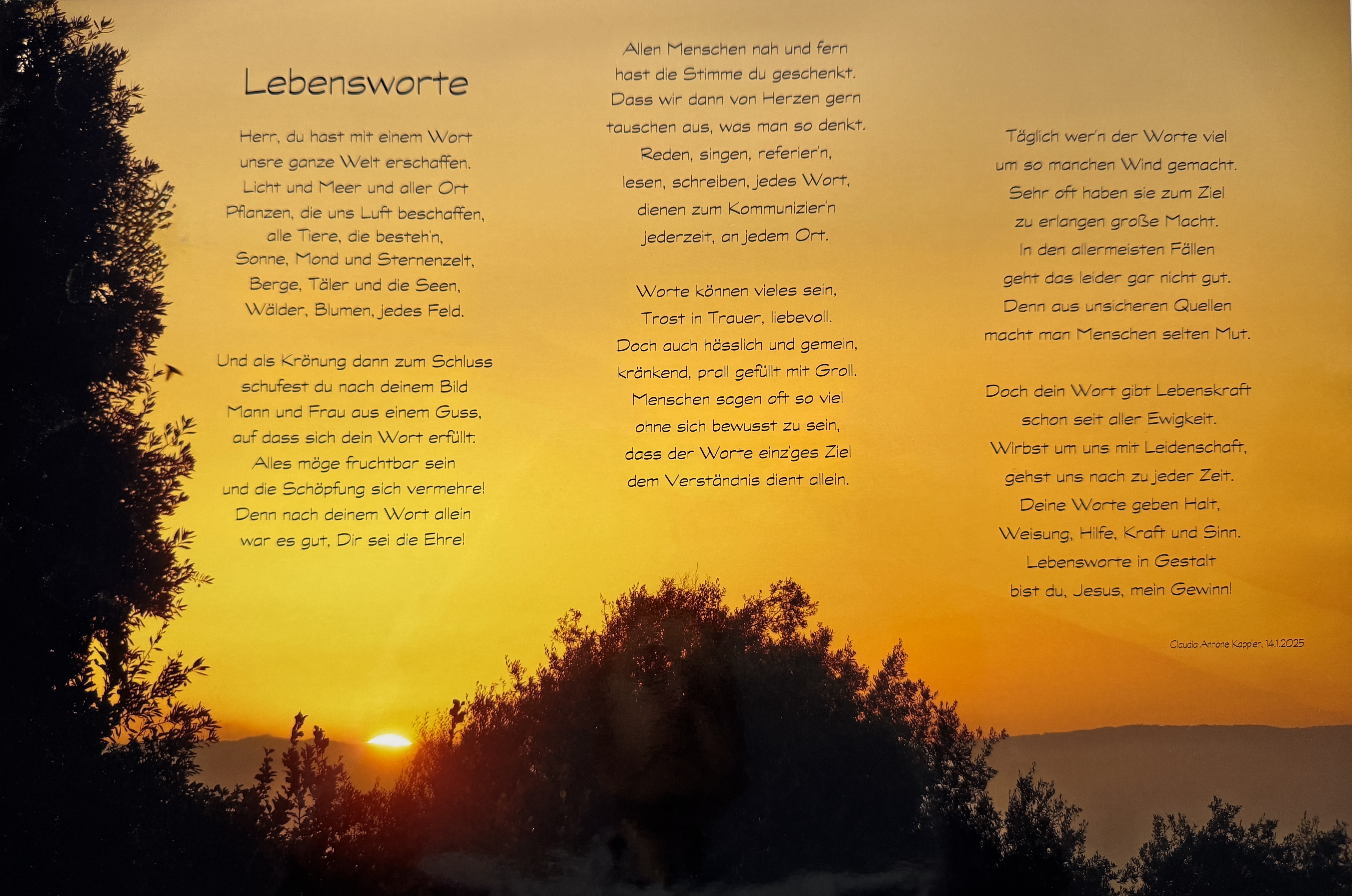 GEdicht Claudia Annone Kappler