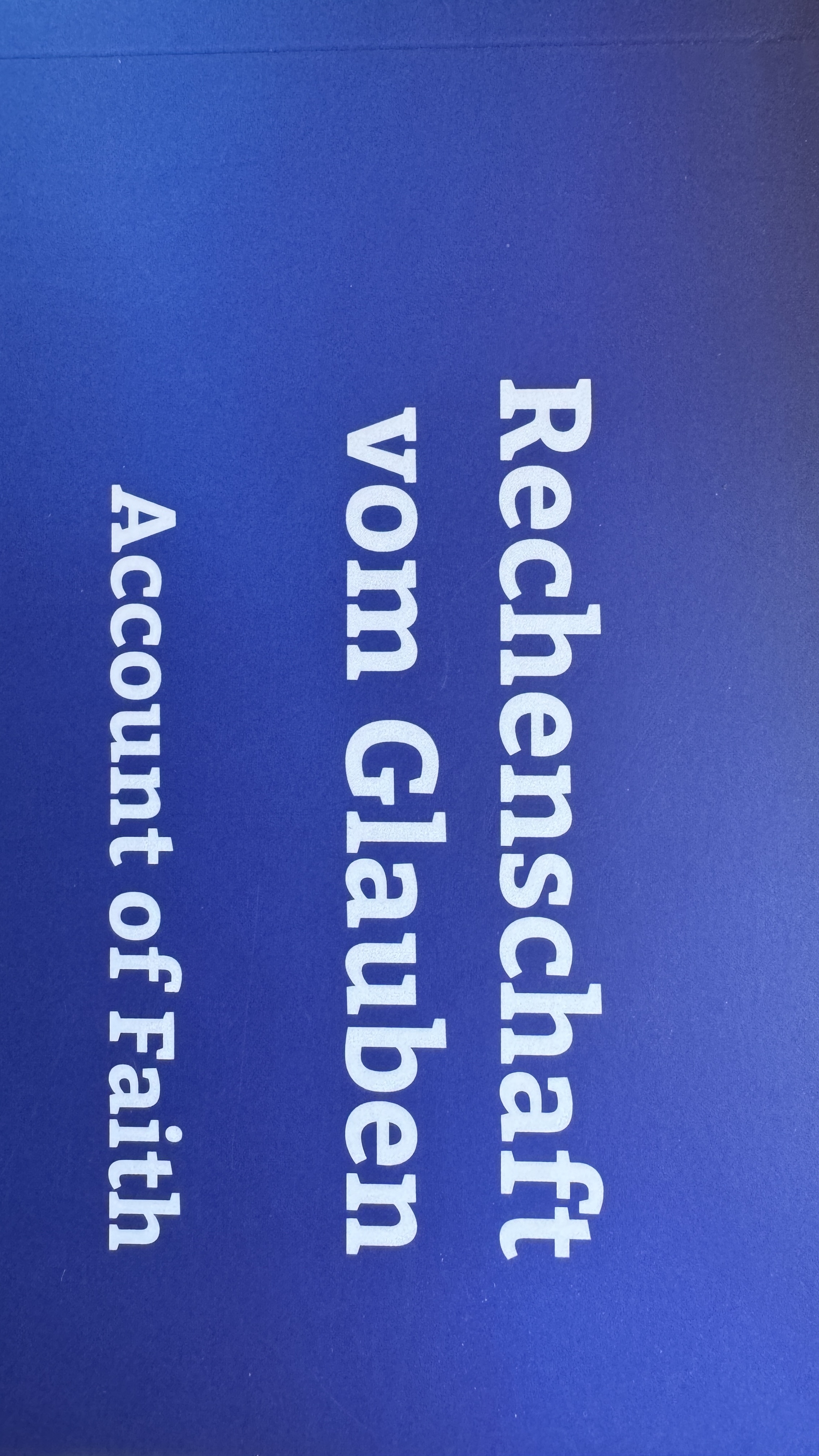 Rechenschaft vom Glauben