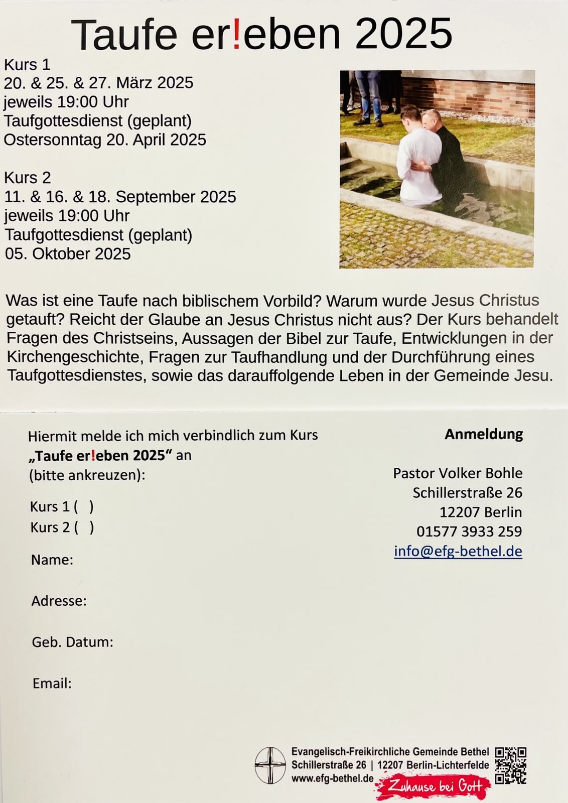 Taufe erleben 2025
